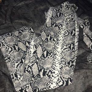 Snake print pants